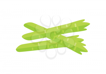 Asparagus vector in flat style design. Vegetable illustration for conceptual banners, icons, app pictogram, infographic, and logotype elements. Isolated on white background.     