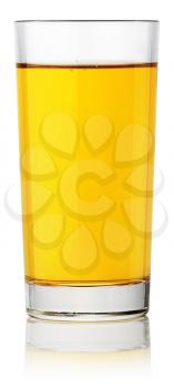 glass of fresh Apple or grape juice isolated on white background with clipping paths