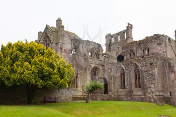 Ruins of an old monastery in Scotland