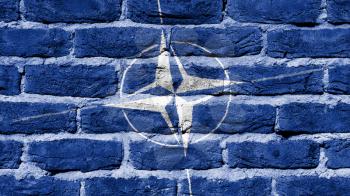 Very old brick wall texture, NATO painting
