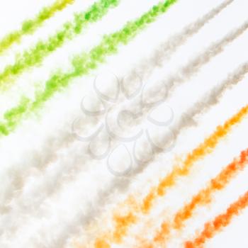 LEEUWARDEN, THE NETHERLANDS-JUNE 10, 2016: Italian aerobatic team Frecce Tricolori (Tricolor arrows) performs a show at the Dutch Airshow on June 10, 2016 at Leeuwarden Airfield, The Netherlands.