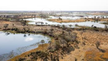 Okavango Delta aerial view, Botswana's stunning landscape