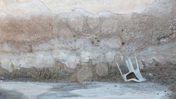 Abandoned house in Greece - Slowly turning into a pile of stones - Abandoned plastic chair