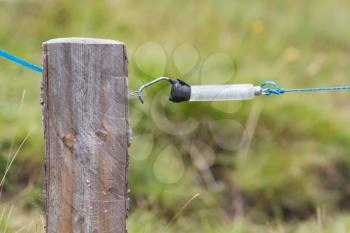 Electric fence in the countryside in Austria (Tirol)