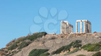 Cape Sounion, Greece, October 22, 2017 : Temple of Poseidon in cape Sounion, october 22, 2017, in Cape Sounion, attica, Greece