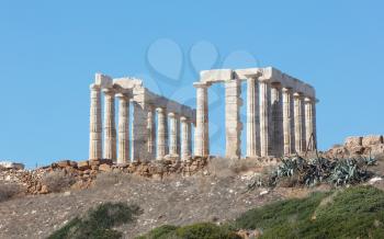 Temple of Poseidon in cape Sounion - Southern Greece