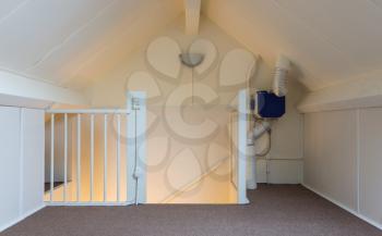 Empty attic room interior - Simple small dutch attic