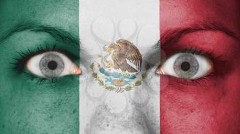 Women eye, close-up, blue, minimum make-up - Mexico