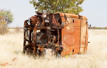 Cabin of a truck, rusted and forgotten - Botswana