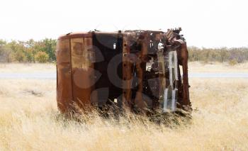 Cabin of a truck, rusted and forgotten - Botswana