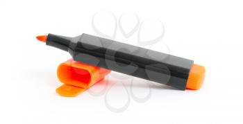 Orange highlighter isolated over a white background