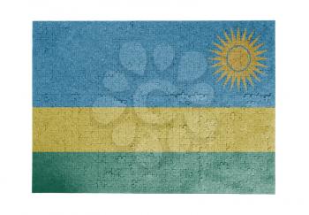 Large jigsaw puzzle of 1000 pieces - flag - Rwanda