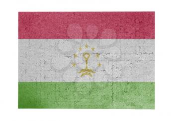 Large jigsaw puzzle of 1000 pieces - flag - Tajikistan