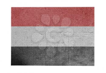 Large jigsaw puzzle of 1000 pieces - flag - Yemen