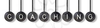 Typewriter buttons, isolated on white background - Coaching