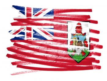Flag illustration made with pen - Bermuda