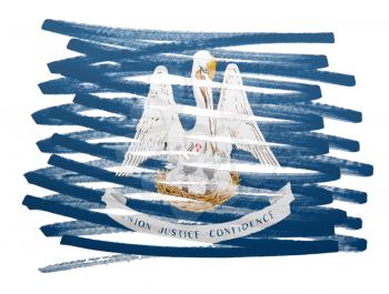 Flag illustration made with pen - Louisiana
