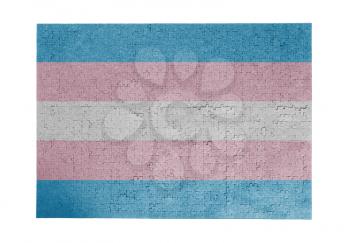 Large jigsaw puzzle of 1000 pieces - flag - Trans Pride