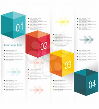 Vector numbered banners, infographic or web design template.