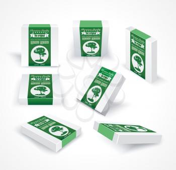 Premium Quality Natural Product Label on Pack Boxes. Packaging Design Label.