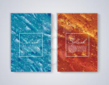 Brochure cover abstract design, vector template.