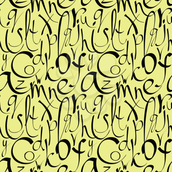 Seamless pattern with decorative letters