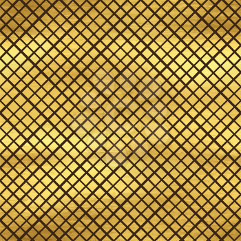 Seamless pattern with cross stripes, golden texture