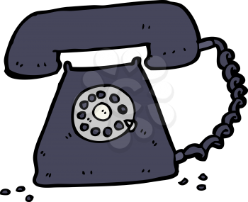 Royalty Free Clipart Image of a Rotary Phone