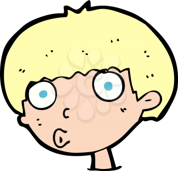 Royalty Free Clipart Image of a Child's Head