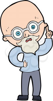 Royalty Free Clipart Image of a Man Wearing Glasses
