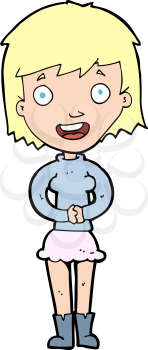 Royalty Free Clipart Image of a Happy Girl