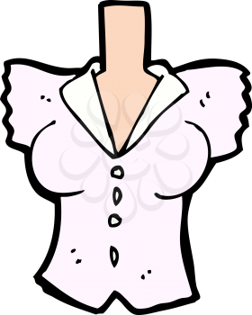 Royalty Free Clipart Image of a Woman's Torso