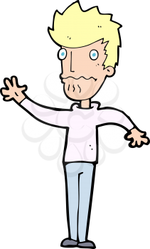 Royalty Free Clipart Image of a Worried Man
