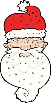 Royalty Free Clipart Image of a Santa Face
