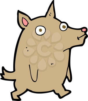 Royalty Free Clipart Image of a Funny Dog