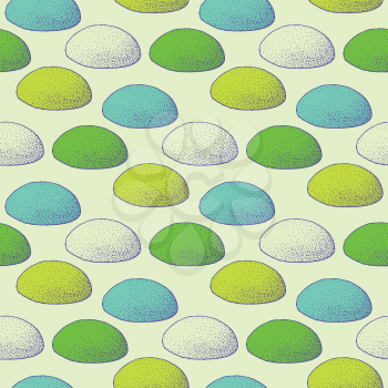 Sketch abstract rocks pattern in vintage style, vector