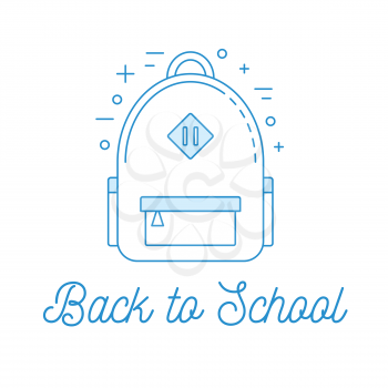 School backpack illustration, back to school concept