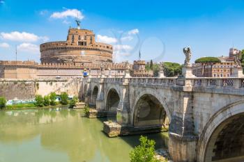 Castel Sant Angelo in a summer day in Rome, Italy