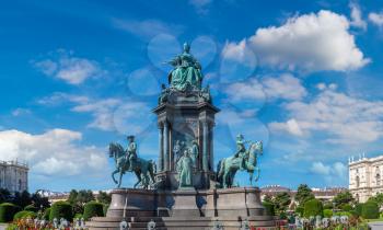Maria Theresa statue in Vienna, Austria in a beautiful summer day