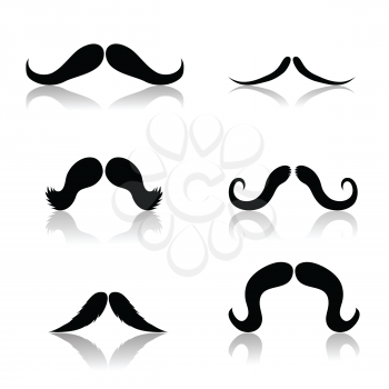  illustration with   mustaches for your design