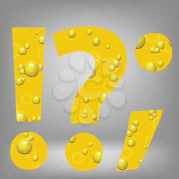 colorful illustration with beer question mark on a grey background