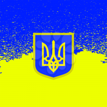 Yellow Blue Flag of Ukraine Symbol of Independence.