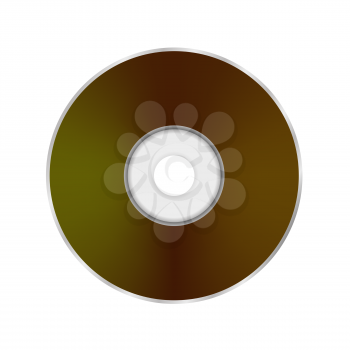 Compact Disc Icon Isolated on White Background.