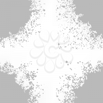 Grey Ink Blots Isolated on White Background.