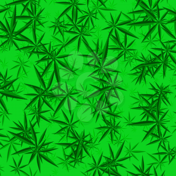 Green Cannabis Leaves Background. Green Marijuana Pattern