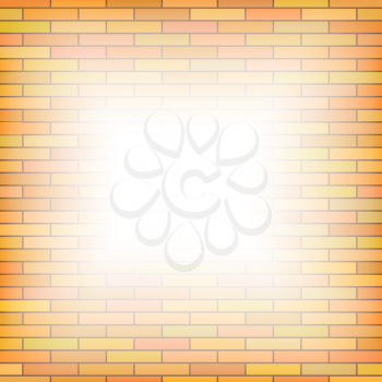 Brick Wall Background. Orange Pattern of Brick Texture.