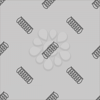 Metal Grey Spring Seamless Pattern on White Background