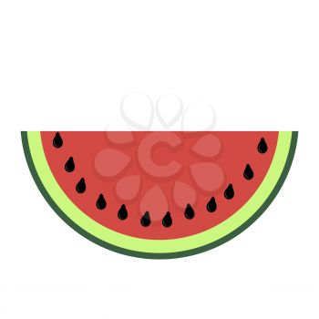 Fresh Slaced Ripe Watermelon on White Background