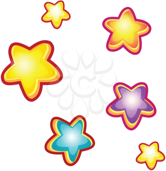 Royalty Free Clipart Image of a Set of Stars