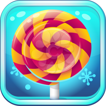 Icon candy caramel for computer game